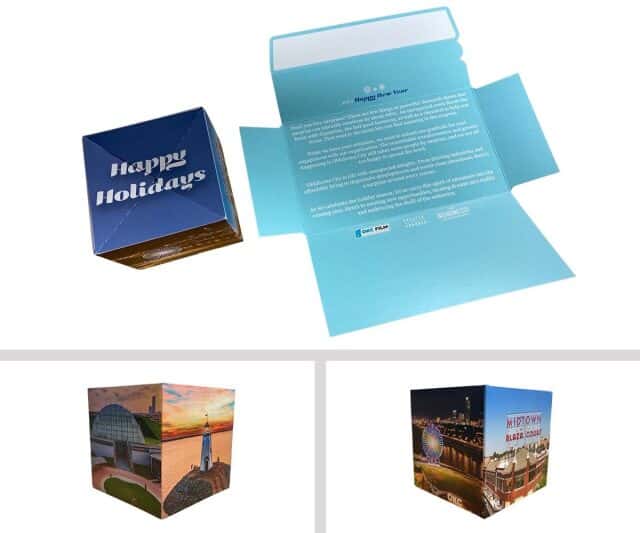 Greater Oklahoma City Chamber 3" Pop Up Cube w/Zip Strip Mailer