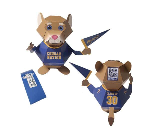 Arlington Catholic High School Cougar Pop Up Mascot