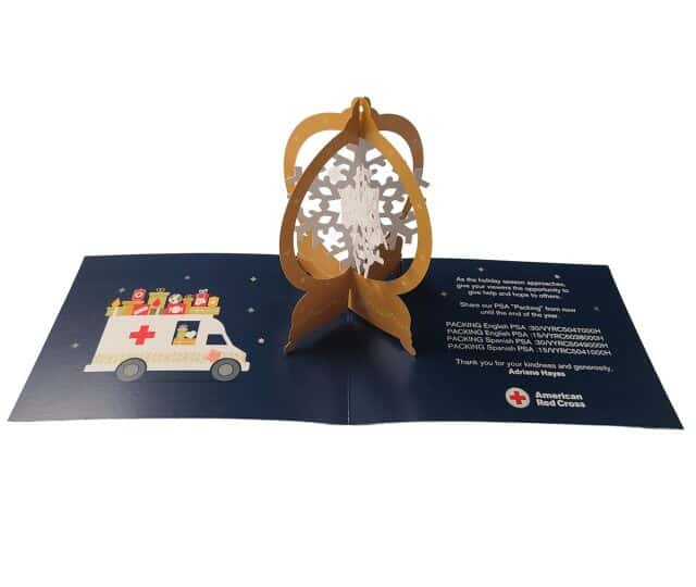 American Red Cross Snowflake Ornament Card